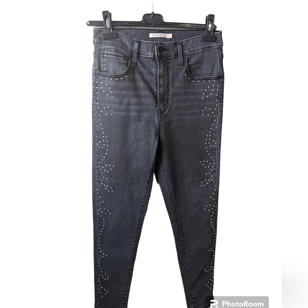 Levi studded jeans mile high super skinny ankle pants size 29 Y2K retro